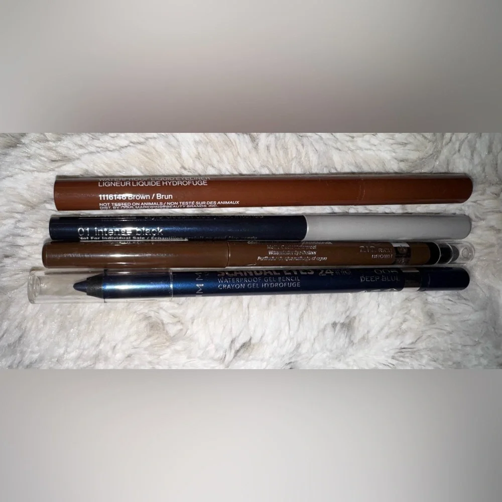 Eyeliner Bundle ~ Rimmel, Clinique, Wet n Wild ~ Black, Brown, & Blue